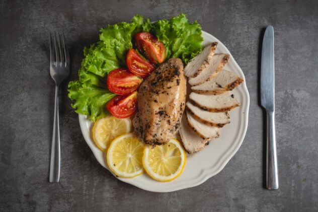 Chicken grill with vegetables